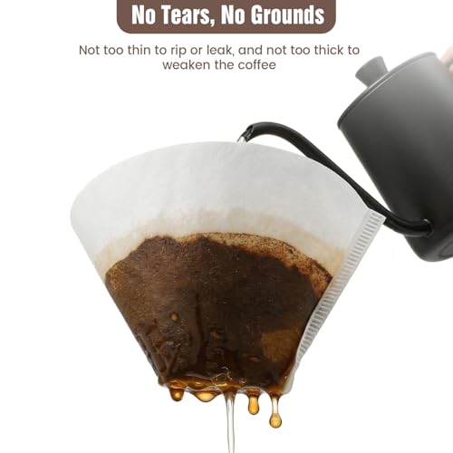 Image of Clinuse 200Pcs #4 Cone Coffee Filters 8-12 Cup Compatible with Ninja Maker