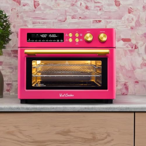 Limited-Edition-Happy-Pink-Infrared-Heating-Air-Fryer-Toaster-Oven-Extra-Large-Countertop-Convection-Oven-10-in-1-Combo-6-Slice-Toast-Enamel-Baking-Pan-Easy-Clean-with-Recipe-Book Limited Edition Happy Pink Infrared Heating Air Fryer Toaster Oven Extra Large Countertop Convection Oven 10 in 1 Combo 6 Slice Toast Enamel Baking Pan Easy Clean with Recipe Book