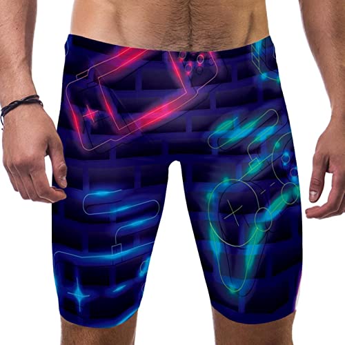 Pantalones cortos de natación para hombre de secado cómodo con diseño de video juegos 3XL
