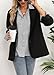 OMSJ Women's Striped Button Down Shirts Casual Long Sleeve Stylish V Neck Blouses Tops with Pockets (L, Pinstripe Black)