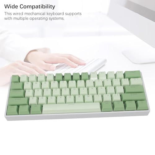 Teclado Mecánico 60% ASHATA4dwx1unkys USB cableado miniatura 5