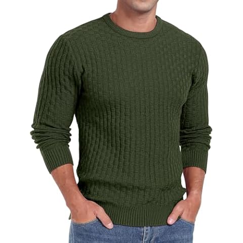 Sailwind Men's Army Green Crew Neck Jumper Cover