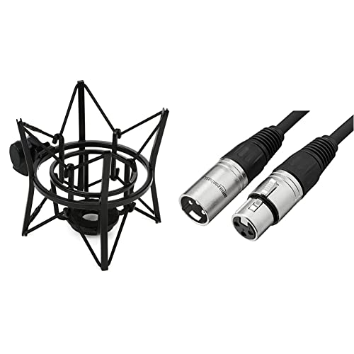 Rode Psm1 Microphone Shock Mount (Psm1D3) & Amazon Basics Standard Xlr Male To Female Balanced Microphone Cable, Durable & Flexible, Noise-Cancelling - 6 Feet, Black #TOP10