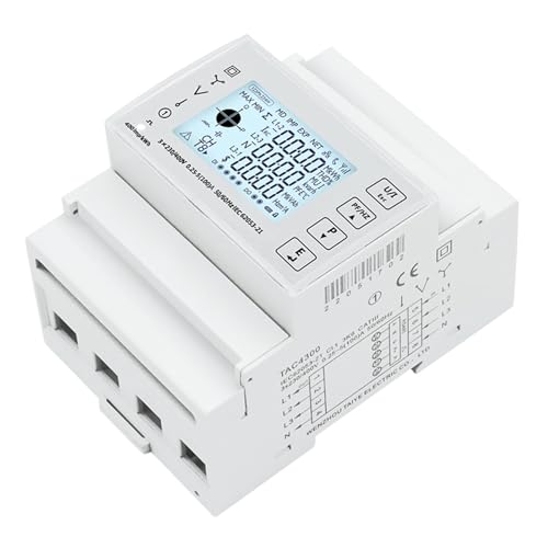 Compteur d'énergie intelligent triphasé multifonction rail DIN TAC4300CT - 4