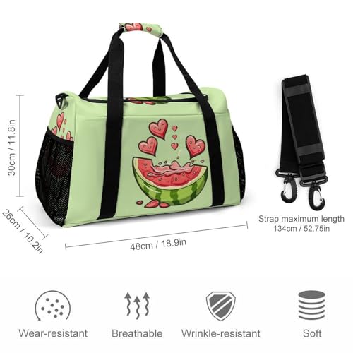 Watermelon Melon Fruit Gym Bag Travel Duffle Bags Shoulder Carry On Weekender Bag Hangbag for Women Men2