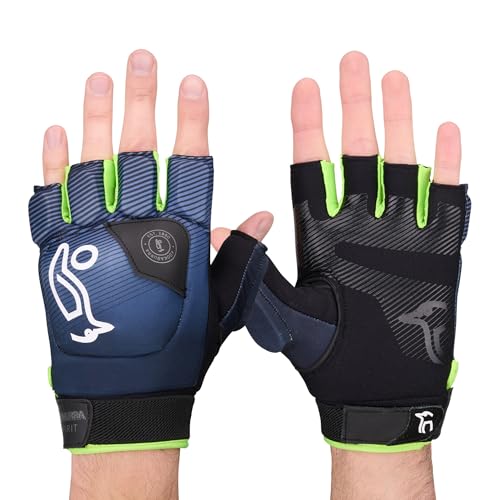 Kookaburra Pro Spirit Hockey Glove – Size XS Right Hand- TPU Shell, HDF Inserts, Rubberised Palm, Grey/Lime