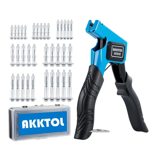 AKKTOL Hollow Plaster Wall Drywall Anchor Setting Tool with 35 PCS