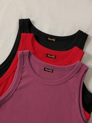 Image of Tops for Women Crop Top for Women's Tank Activewear Tee Sports Western Casual Cotton Camisole Pack of 3 Combo