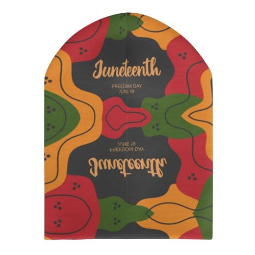 Juneteenth Day Freedom 1865 Kids Beanie Hat for for Girls Boys Children Cap Winter Knitted Chemo Cancer Headwear Accessories Gifts Decoration Black3