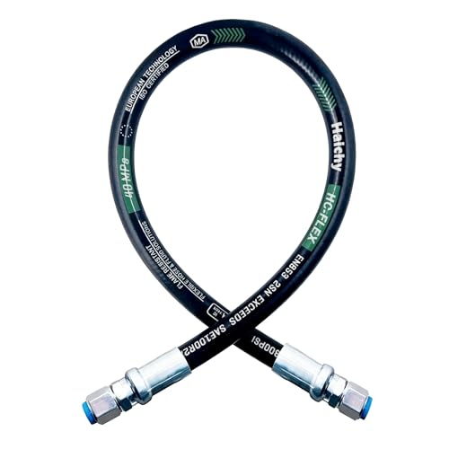 Image of Haichy 26711-04-04-84 Hydraulic Hose Swivel Assembly, 1 /4 inch Hose, 84 inch Long, Female JIC x Female JIC, 5800 PSI
