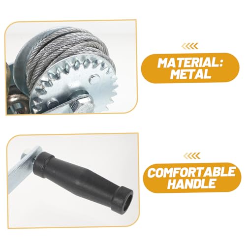 Winche manual con cable de acero para manejo pesado miniatura 4
