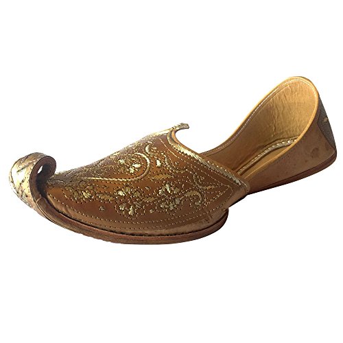 Mens Punjabi Jutti Sherwani Shoes Copper Cut Work Zari Khussa Shoes Handmade Ethnic Footwear