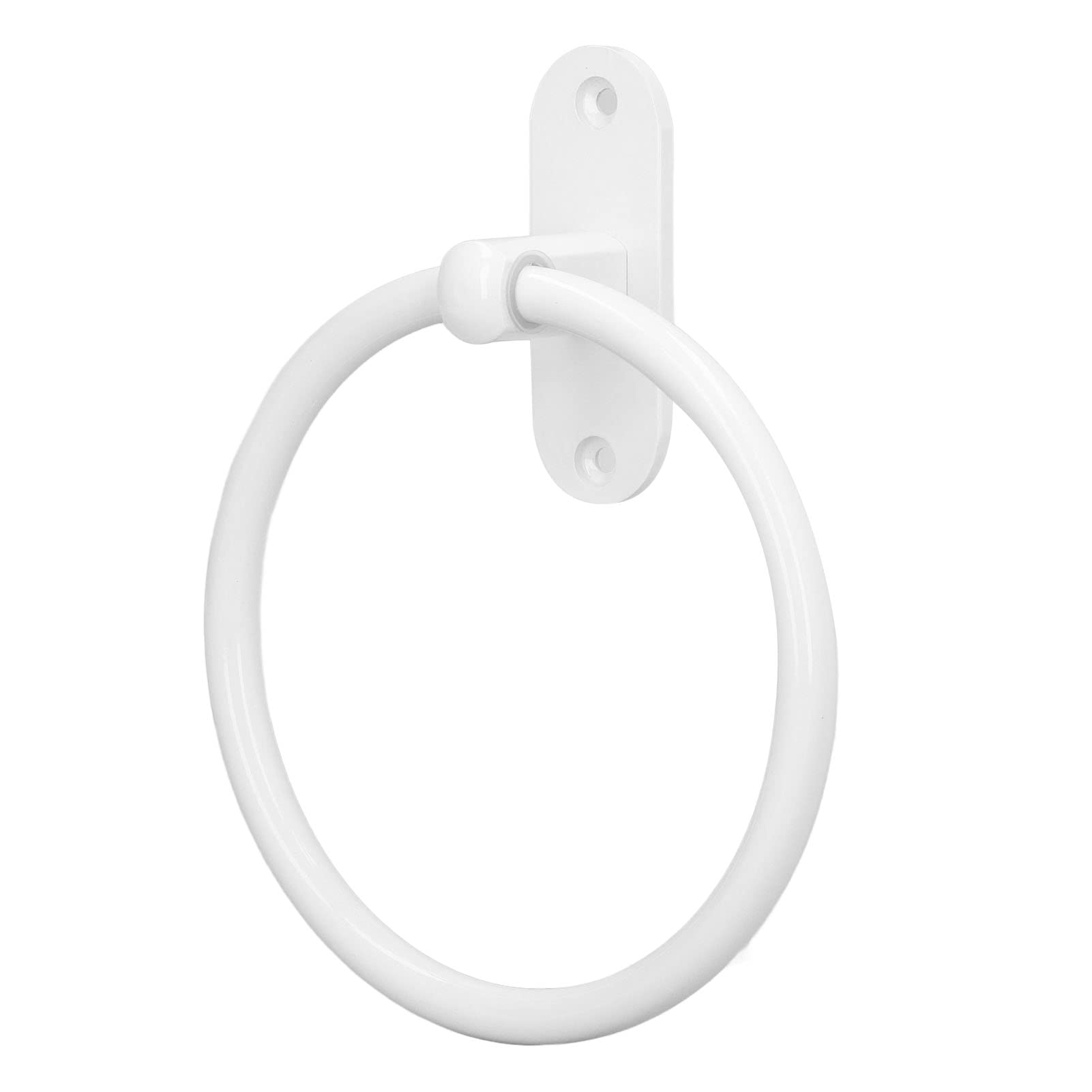 Feya Aluminum Alloy Space Saving White Elegant Style Bathroom Towel HolderRing for Hotels, Washroom Hand TowelRings