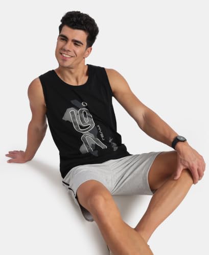 Image of Jockey 9928 Men Super Combed Cotton Rich Graphic Printed Tank Top