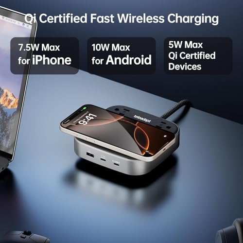 Teleadapt Charging Station 67W, 6 in1 iPhone Charging Station with USB Port — view 5