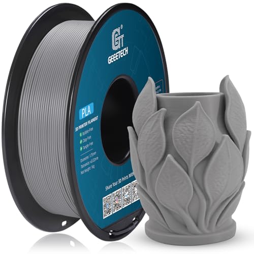 GEEETECH Matte PLA Filament, 3D-Drucker PLA Filament 1 kg Spule, Genauigkeit +/- 0,03 mm, Grau GEEETECH Matte PLA Filament, 3D-Drucker PLA Filament 1 kg Spule, Genauigkeit +/- 0,03 mm, Grau
