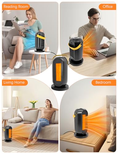 YuFek Small Space Heater Low Energy, Ceramic Fan Heater, 6 Adjustable Modes & Thermostat Portable Heater for Room Home - Cosy Home Interiors YuFek Small Space Heater Low Energy, Ceramic Fan Heater, 6 Adjustable Modes & Thermostat Portable Heater for Room Home - Image 7