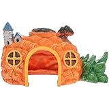 Kisangel 樹脂製水槽装飾パイナップル型爬虫類隠れ家 魚隠れ家付きアクアリウム造景用品 小魚 エビの隠れ場所提供耐久型