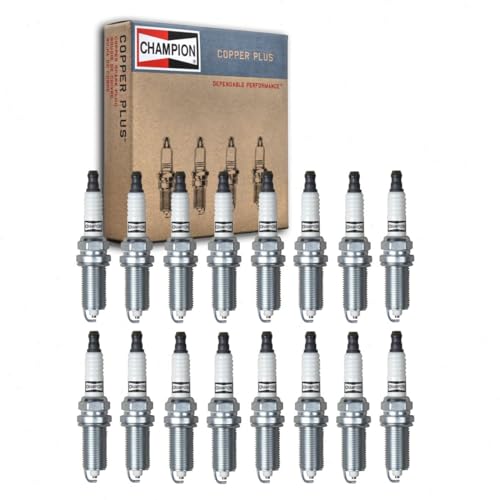 16 pc Champion Copper Plus Spark Plugs compatible with Dodge Ram 1500 5.7L V8 2009-2010