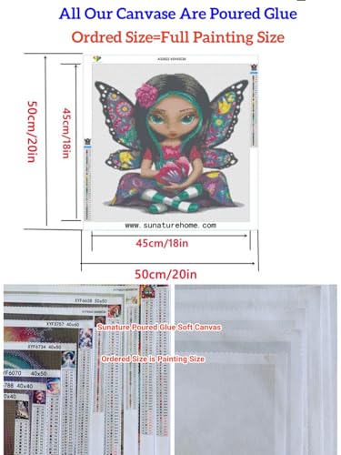 Sunaturedp SNF00988-5050 Sunature Diamond Painting Art Full Square Round Drills Motorcycle Skeleton Flag Wing Diamond Painting Kit 50X50Cm thumb #5