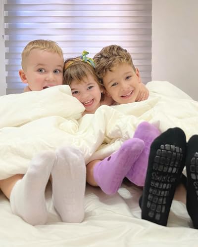 Simply Kids Children's Stopper Socks (9 Pairs) Baby Socks Non-Slip 0 Months - 7 Years Non-Slip Socks Children