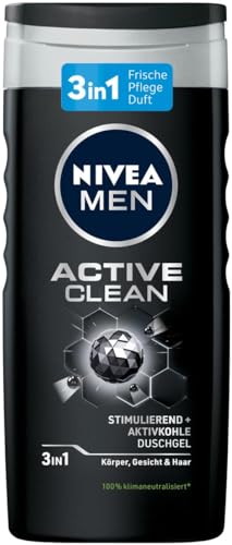 NIVEA MEN Gel douche Active Clean 3 en 1 250 ml
