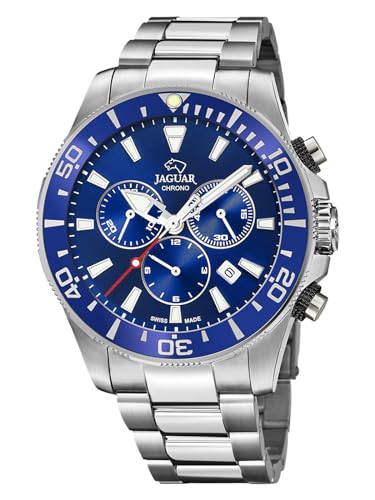 Jaguar Reloj Modelo J861 2 De La Colección Executive, Caja De 43,5 Mm Azul Con Correa De Acero Para Caballero Jaguar Reloj Modelo J861 2 De La Colección Executive, Caja De 43,5 Mm Azul Con Correa De Acero Para Caballero