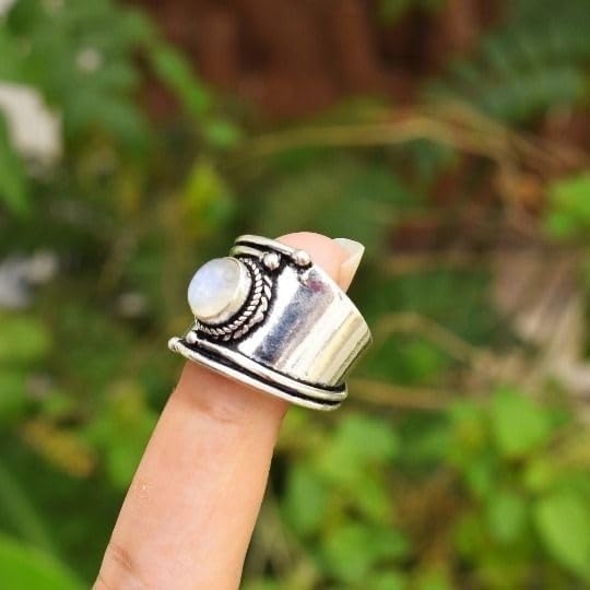 Moonstone Ring, Designer Band Ring, 925 Silver Ring,Handmade Ring,Events Ring,Women Ring, Wide Band Ring, Beautiful Gift Ring, Oval Stone Ring