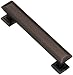 Southern Hills Oil Rubbed Bronze Drawer Pulls - 4 Inch Hole Spacing (Pack of 5) Oiled Bronze Kitchen Hardware Cabinet Handles - SHKM005-ORB-5