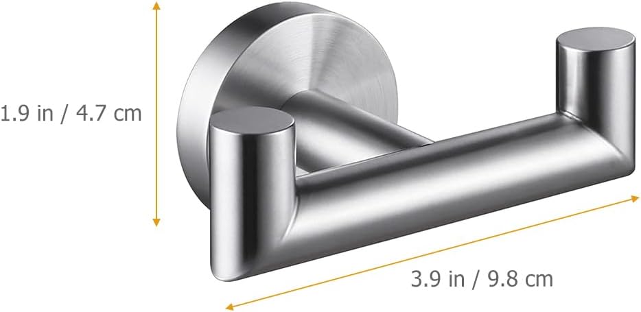 Garneck 4pcs Coat Hook Kitchen Towel Hook Towel Hooks for Bathroom Stainless Steel Wall Mounted Towel Rack Stainless Steel Double Robe Hook Heavy Duty Clothes Hanger