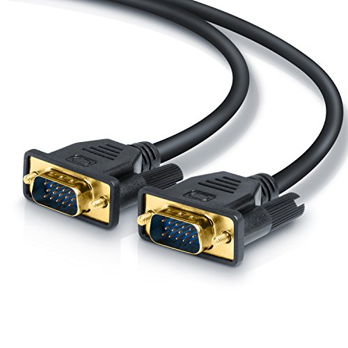 2m Full HD VGA Cavo - contatti Dorati - risoluzioni HDTV Fino 2560x1600-2 Nuclei di ferrite - Nero