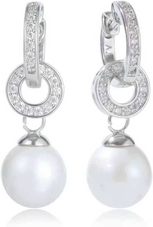 Ladies’ Pearl Earrings – 14K Gold Plated/Pearl Drop-Style Fashionable Earrings – Wedding Jewelry – Suitable for Women to Wear