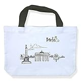 skyline taschen 100% Polyester Einkaufstasche Skyline Berlin - als Geschenk für Berliner & Fans der Hauptstadt oder als Berlin Souvenir - die stadtmeister