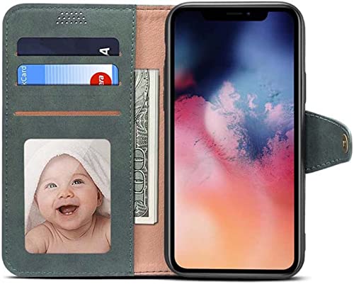 Housse portefeuille iPhone 14 Plus étui rabat vert idéal pour vos déplacements