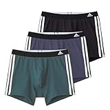 [アディダス] ボクサーパンツ 【3ストライプ】 3枚組 ボクサー ブリーフ 吸汗 速乾 年間 綿混 3P セット組 メンズ 9A【アソート】