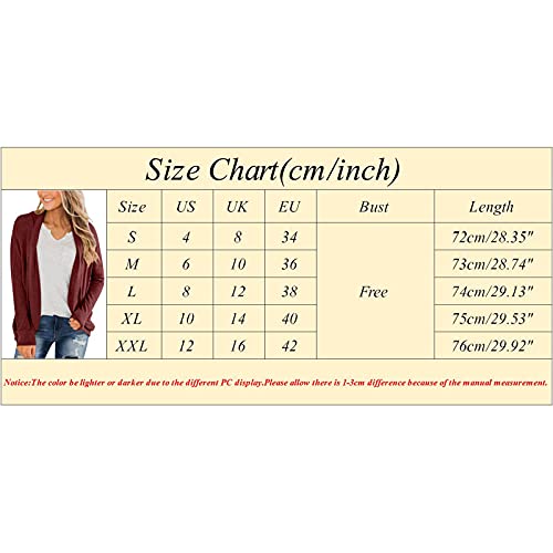 Women Kimono Long Sleeve Open Front Chunky Cable Knit Cardigan Sweater Coat Plus Size Duster Black