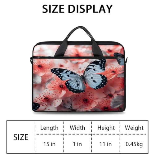 Funda para portátil floral con asas 15 pulgadas miniatura 2