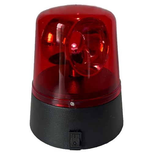 LIFTATAPA LED Strobe Light, 360 Degree Disco Party Rotating Lamp DJ Flashing Stage Lights, Emergency Police Car Beacon Siren Strobe Light with Switch Control for DJ Show Bar (Red)