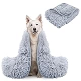 BALAPET Fluffy Weighted Blanket for Dogs, 7 Layers Soft Faux Fur Blanket for Pets Separation Anxiety,Relaxation and Calming,Perfect for Thunderstorm Firework Car Travel and Camping,Machine Washable(S)