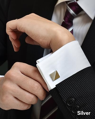 Image of [TAVARAT] Cufflinks for Men cuff links mens Black Silver Light Gold Tps-166