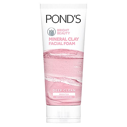 POND’S Bright Beauty Mineral Clay Vitamin B3, 4X Oil Absorbing, Brightening, For Oil Free Instant Glow, Face Wash 90 g