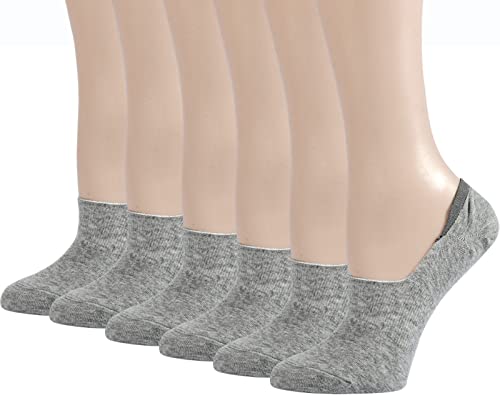 JORMATT 12 Pairs 6 Pairs No Show Socks Women Non Slip Low Cut Flat Boat Liner Socks