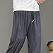 Men's Corduroy Ankle Pants Fashion 2025 Fall Winter Tapered Joggers Casual Street Wear Cropped Pants with Pocket Dark Gray