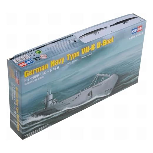 Hobbyboss- Kit de Modelo de plástico Tipo VII-B U-Boat de la Armada Alemana, 1:350 Scale (Hobby Boss 83504)