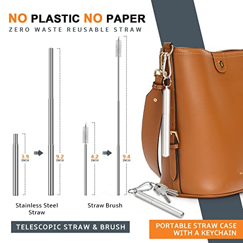 Portable Travel Utensils Set, Travel Camping Cutlery Set, Reusable Stainless Steel Flatware Set With Case For Office School Picnic (Silver) #TOP4