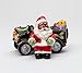 10749 Fine Ceramic Ethnic African American Black Santa Claus Driving Car Salt & Pepper Shakers Set, 4-1/8