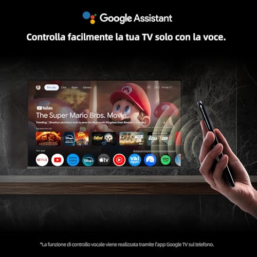 Chiq L43QST 43 Pollici (109Cm) Tv Qled Pro Smart Google Full Hd Tv - Design Metallo Senza Cornice, 90% DCI-P3, HDR10, Dolby Audio, Controllo Vocale - 11