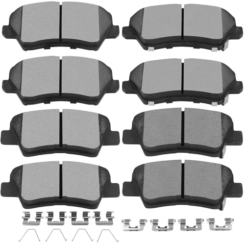 SCITOO D1828 D1813 Ceramic Brake Pads Sets Front & Rear w/Hardware Replacement For Hyundai For Elantra GT 2017,For Hyundai For Veloster 2016 2017 2019-2021