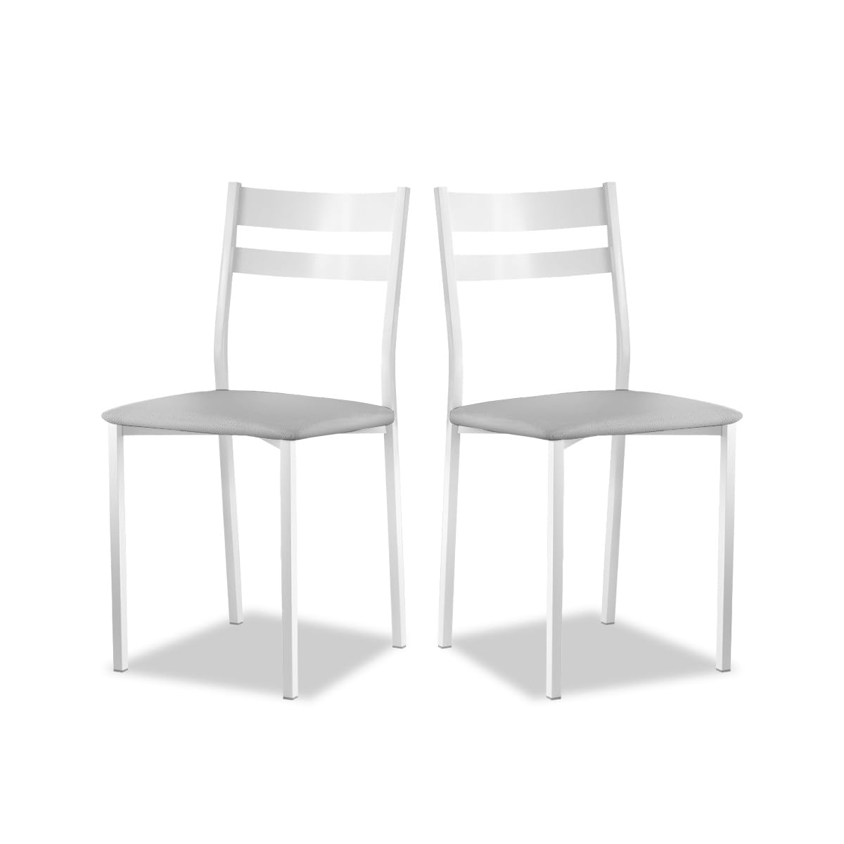 Astimesa - Silla de Comedor o Cocina de Metal Blanca - Asiento Polipiel en Color Azul - 2 Unidades - 38 cm (Ancho) x 45 cm (Alto Asiento) x 85 cm (Alto Total) x 40 cm (Fondo) — view 16