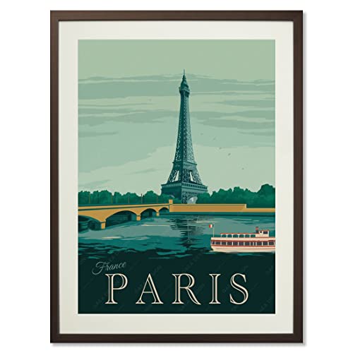 Gaeaverse France Paris Eiffel Tower World City Landscape Paintings Vintage Travel Poster Retro Wall Stickers Art Print Painting Home Decoration (24X36 Inch) #TOP1